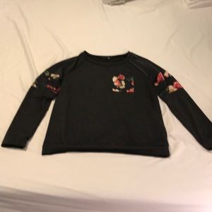 Charcoal grey and floral Ampersand Sweatshirt